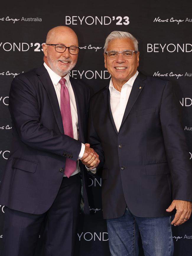 Chris Kenny and Nyunggai Warren Mundine last year. Picture: Sam Ruttyn