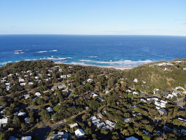 Aerial view of Point Lookout on North Stradbroke Island