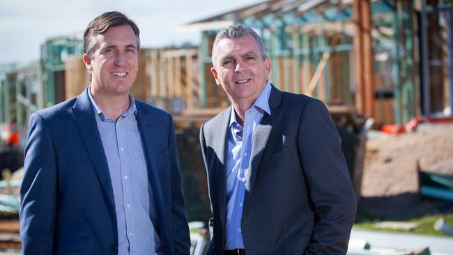 Villa World chief operating officer Michael Vinodolac with managing director and chief executive officer Craig Treasure. Photo: Supplied