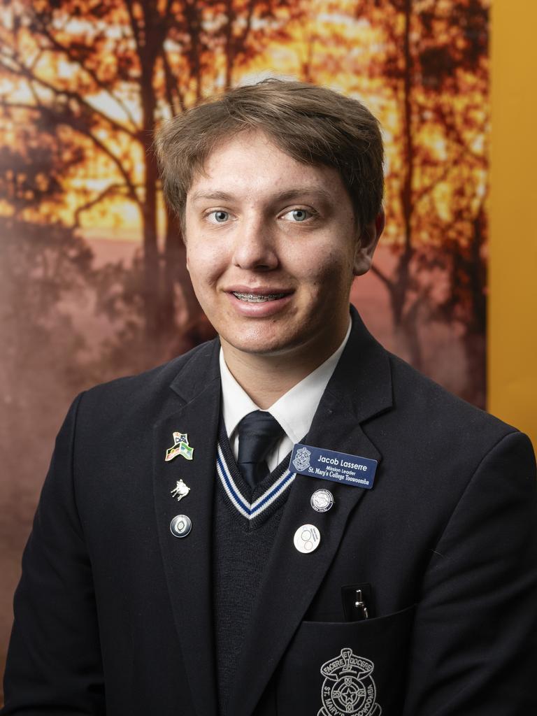 Jacob Lasserre of St Mary's College at the Queensland Aboriginal and Torres Strait Islander Foundation (QATSIF) graduation at UniSQ, Thursday, August 3, 2023. Picture: Kevin Farmer