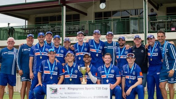 Winners are grinners. The Bankstown winning side.