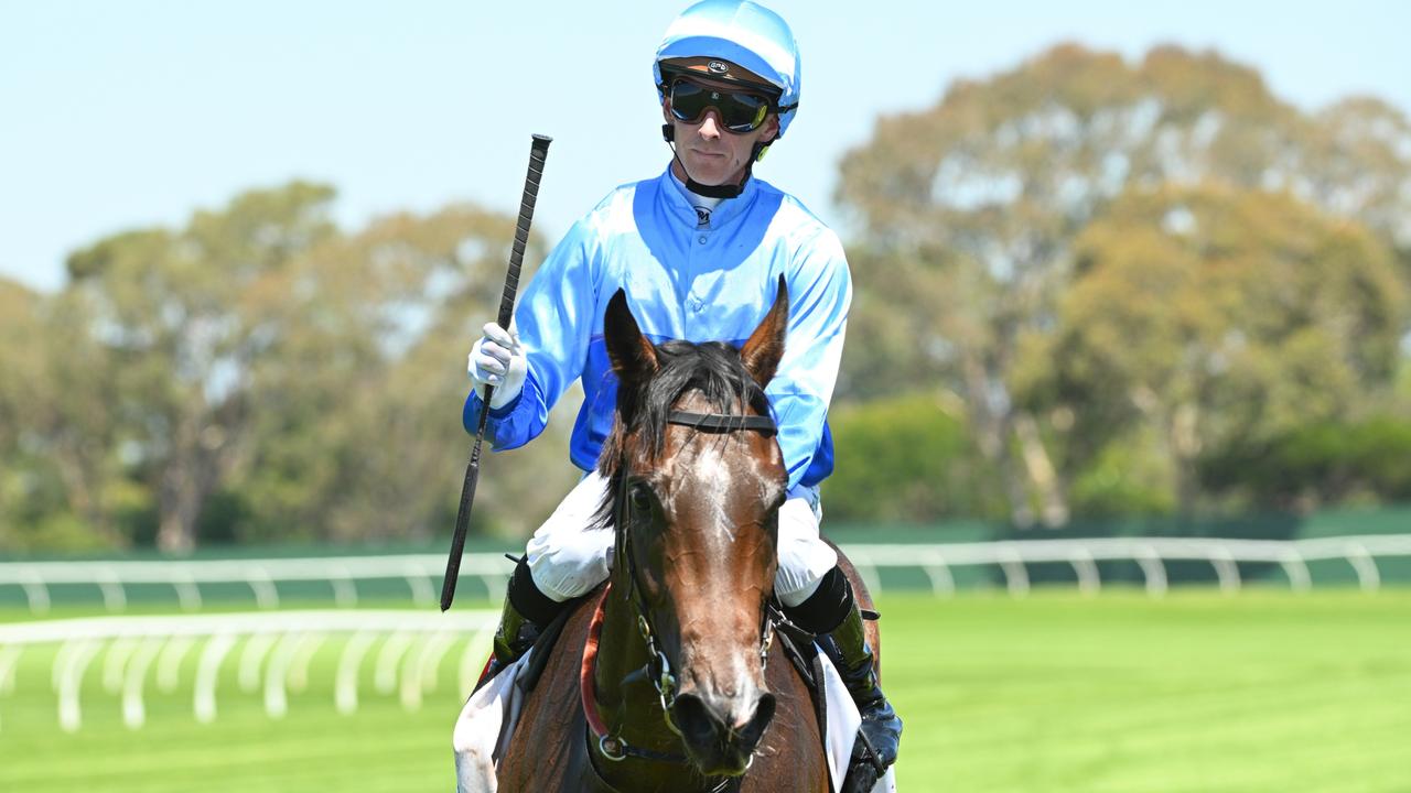 Daniel Moor made it to Sandown on time to ride Inkaruna after Craig Williams stood down because of illness. Picture: Vince Caligiuri/Getty Images