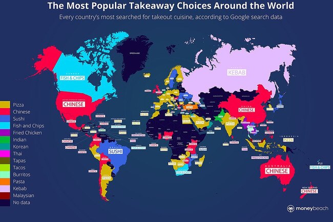 The most popular takeaway choices around the world.