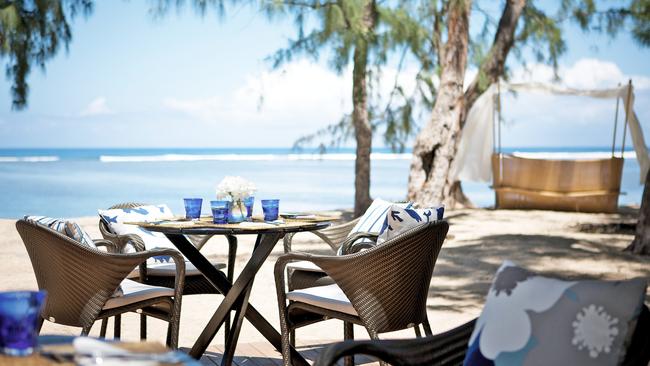 Ocean views from the bar at LUX Saint Giles, Reunion Island.