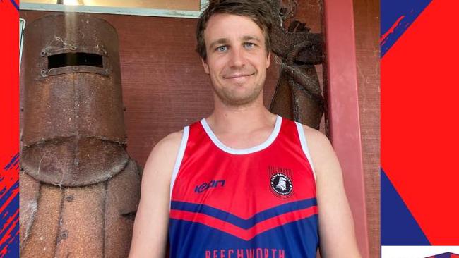 Beechworth‘s Lachlan Armstrong is the leading goalkicker for the club. Picture: Beechworth Football Netball Club.