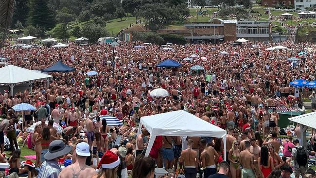 Thousands of revellers descended upon Bronte Beach for Christmas Day celebrations last year. Picture: Instagram