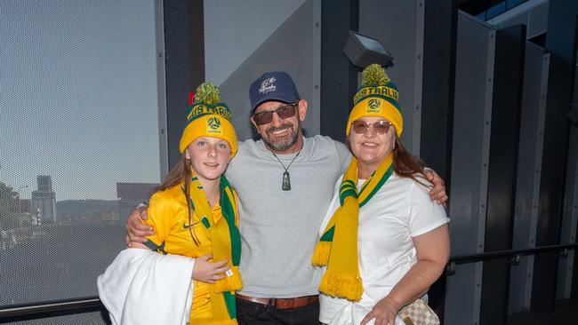 Fans ahead of the World Cup Matilda's v Sweden match at Suncorp Stadium. Photo - Stephen Archer