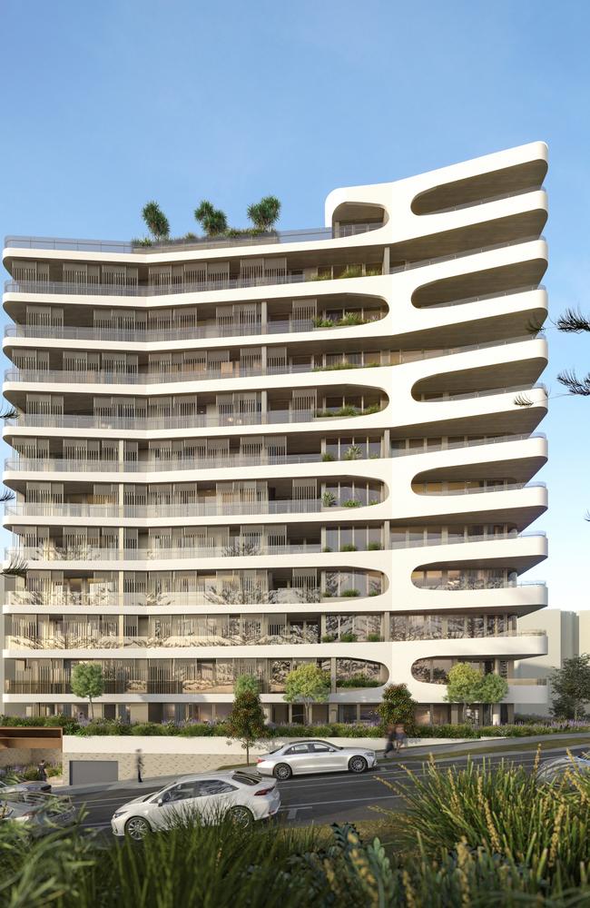 Artist impression of the yet-to-be-named tower planned for 271 Boundary Street, Coolangatta which will overlook Rainbow Bay. It's been pitched by Paul Gedoun's S &amp; S projects.