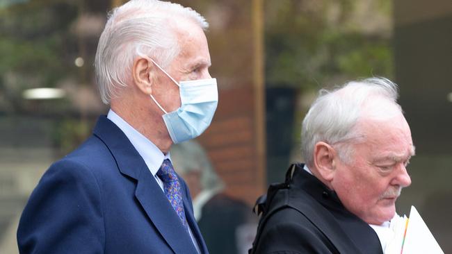 Neil Lennie leaves Victorian County Court after his sentencing. Picture: Sarah Matray