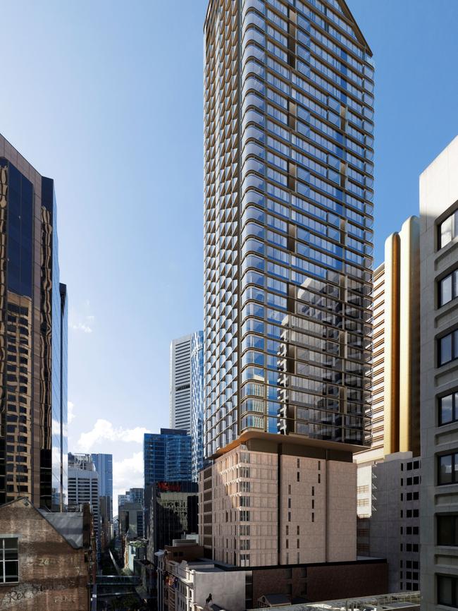 The tower will offer 241 units positioned above a 136-room hotel.