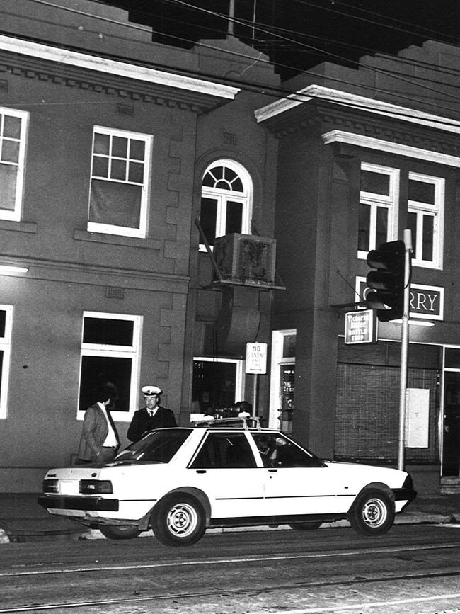 Police outside the pub in 1982 Picture: Ian McPherson