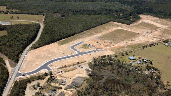 Aerial shots of completed Corporate Park East stage one near the Caboolture Airfield.