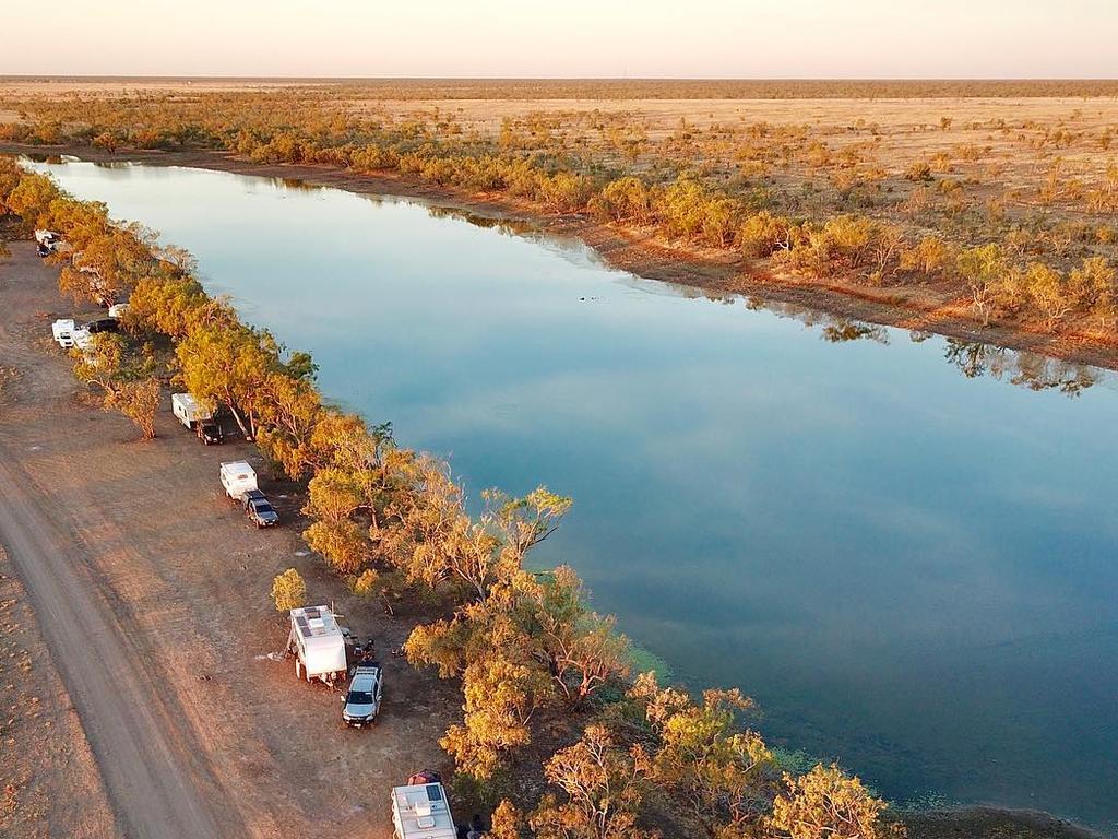 The popular Camooweal billabong camping site. Picture: Wild Tribe/Facebook