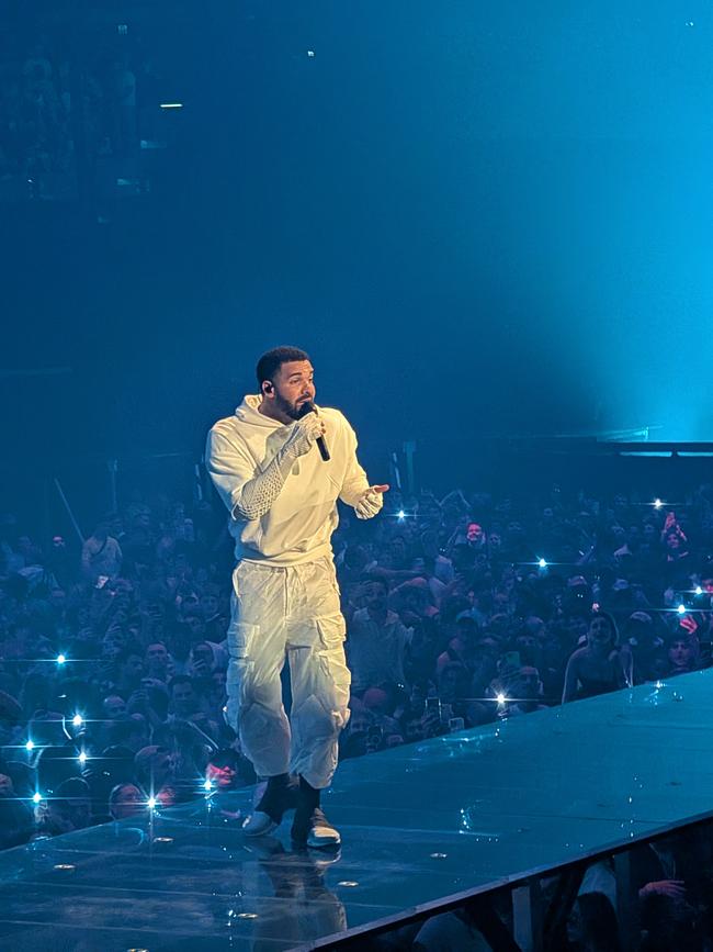 Drake performs at Rod Laver Arena.on February 9, 2025. Pictire: Nui Te Koha