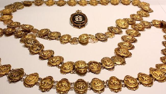 The Melbourne mayoral chain was handmade by early Australian goldsmiths. Picture: City of Melbourne