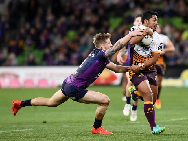 Cameron Munster knows how dangerous Anthony Milford is with ball in hand. Picture: AAP Image/Tracey Nearmy