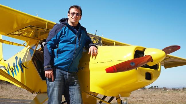 Blue Mountains Aviation Club’s Patrick Ryan at Katoomba Airfield where he took his first flight as a six-year-old and then did his first 20 hours of flying under the late Rod Hay.