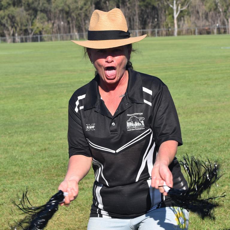 Rockhampton Panthers' supporter Julie Slatter at the AFL Capricornia senior grand final day at Stenlake Park, Rockhampton, on August 31, 2024.