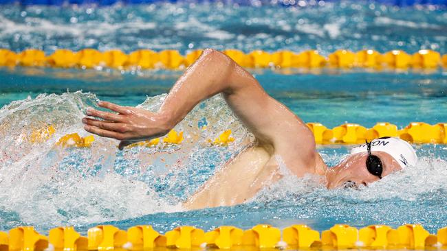 Mack Horton during the 1500m final.