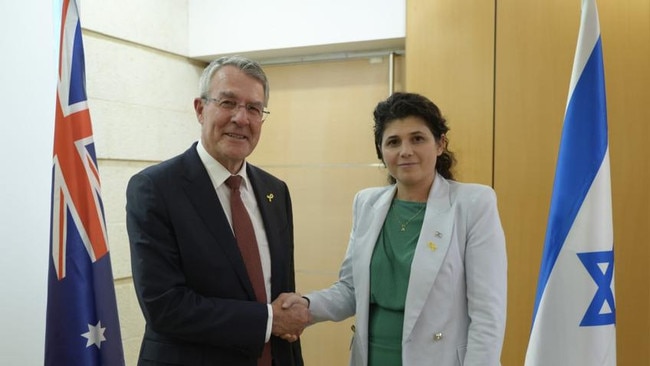 Attorney-General Mark Dreyfus meets with Israeli Deputy Foreign Affairs Minister Sharren Haskel. Picture: X