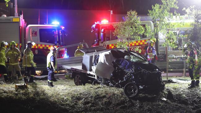 The man in his 30s died near the Henry Lawson Drive off-ramp. Picture: Dean Asher/ TNV