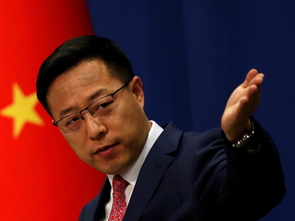 China’s Foreign Ministry spokesman Zhao Lijian has criticised Australia and its allies, including the US. Picture: Reuters/Carlos Garcia Rawlins