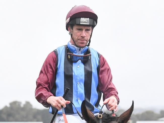 Scream ridden by John Allen returns to the mounting yard after winning the Porter Plant BM64 Handicap at Sportsbet-Ballarat Synthetic Racecourse on July 16, 2024 in Ballarat, Australia. (Pat Scala/Racing Photos via Getty Images)