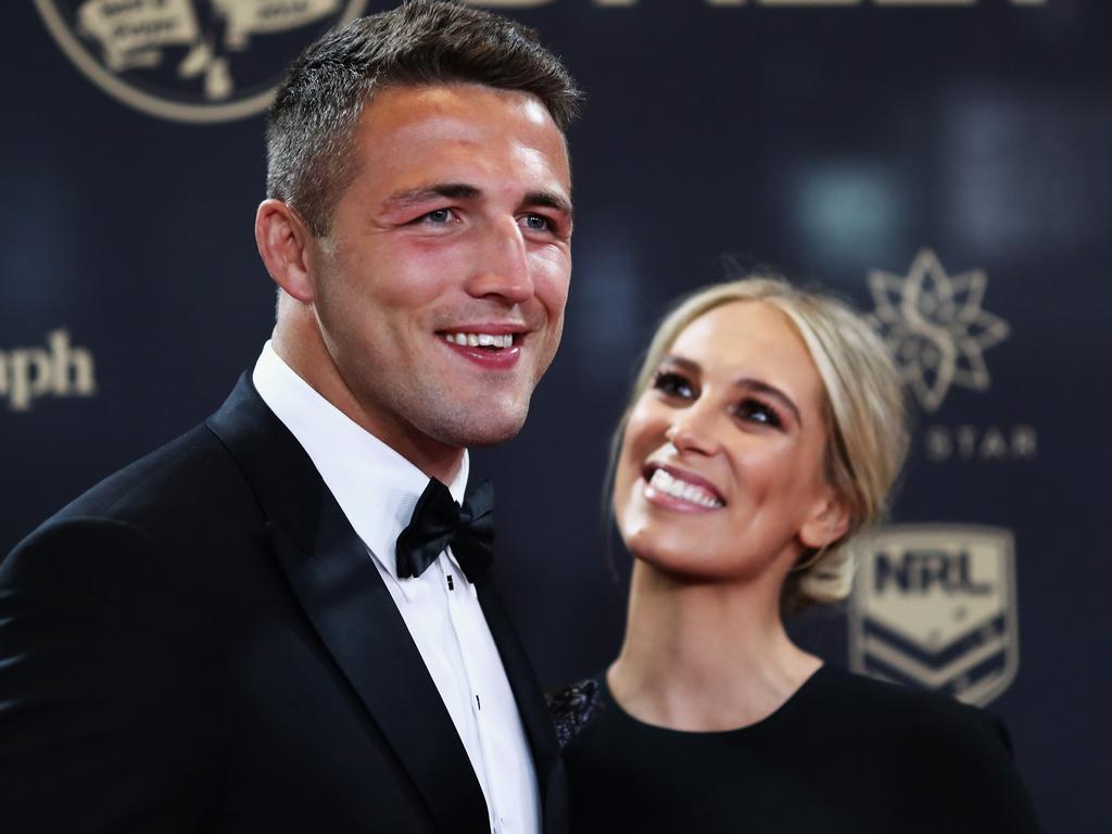 Sam Burgess and his ex-wife Phoebe. (Photo by Ryan Pierse/Getty Images)