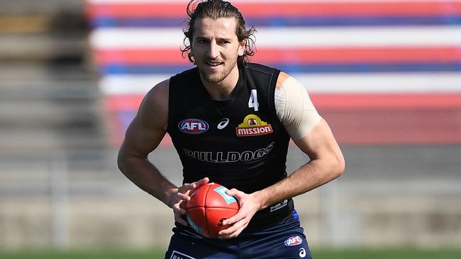 Marcus Bontempelli is seen during a Western Bulldogs training session.