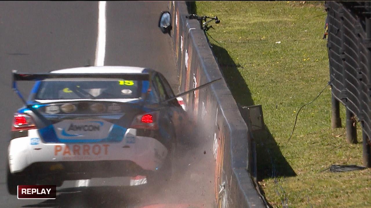 First crash of Bathurst weekend 2024