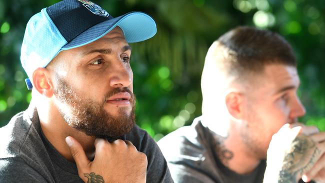 NSW Blues State of Origin players Blake Ferguson and Josh Dugan.