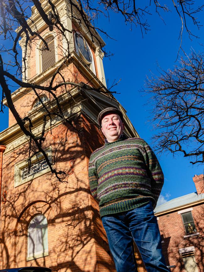 Managing director of National Trust Tasmania, Scott Carlin, at the installation of the new Convict Memorial Hub in the Penitentiary Chapel, Hobart. Picture: Linda Higginson