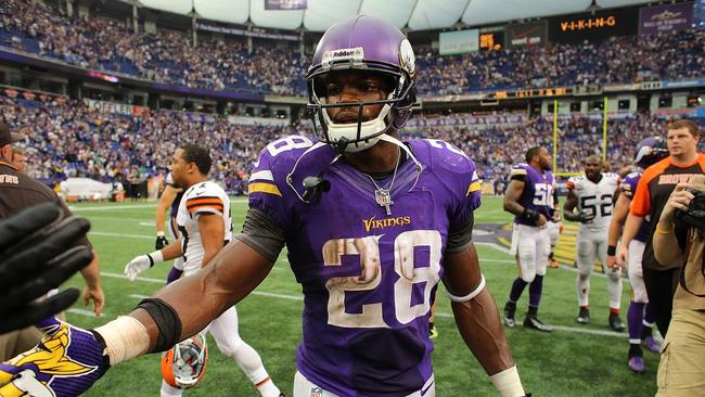 FILE - Adrian Peterson Indicted For Reckless Or Negligent Injury To A Child. Cleveland Browns v Minnesota Vikings