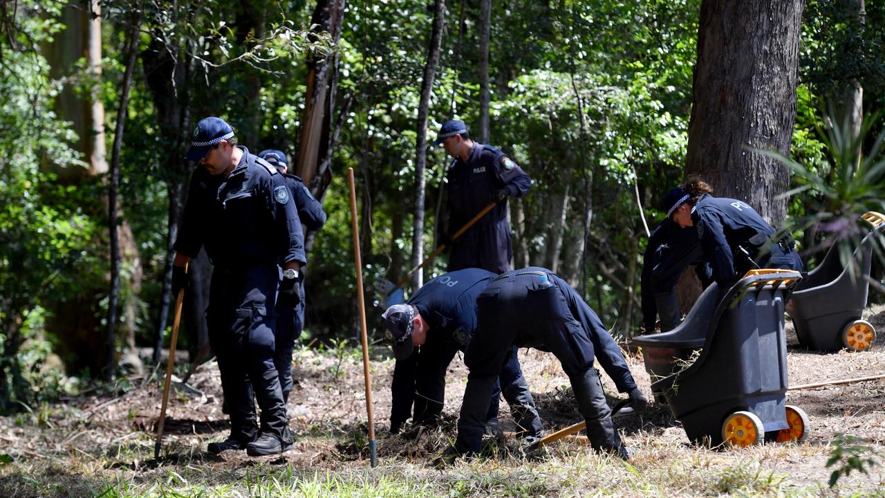 NSW Police search an area of bush, one kilometre from the former home of William. Picture: AAP Image/Mick Tsikas
