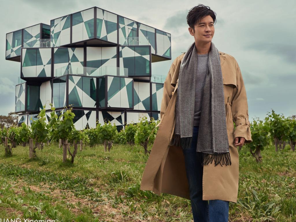 Huang Xiaoming at the d’Arenberg Cube in McLaren Vale. Picture: South Australian Tourism Commission