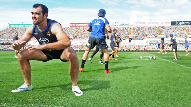 Cowboys training from 1300 Smiles Stadium. Kane Linnett. Picture: Zak Simmonds