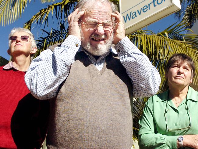 Waverton residents say they are going completely mad with the sound of train signals at the Waverton and Wollstonecraft train stations. Pictured is (left) Judy Fennell, Brian Brooker and Mimi Neave.