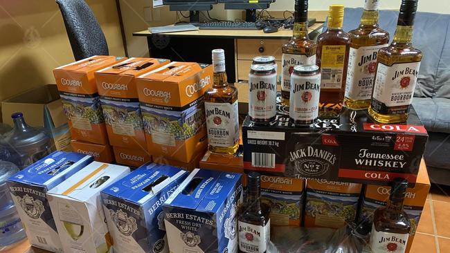 A 36-year-old will face Alice Springs court after large amounts of alcohol and more than 500g of cannabis were seized in their car allegedly headed for a remote community.