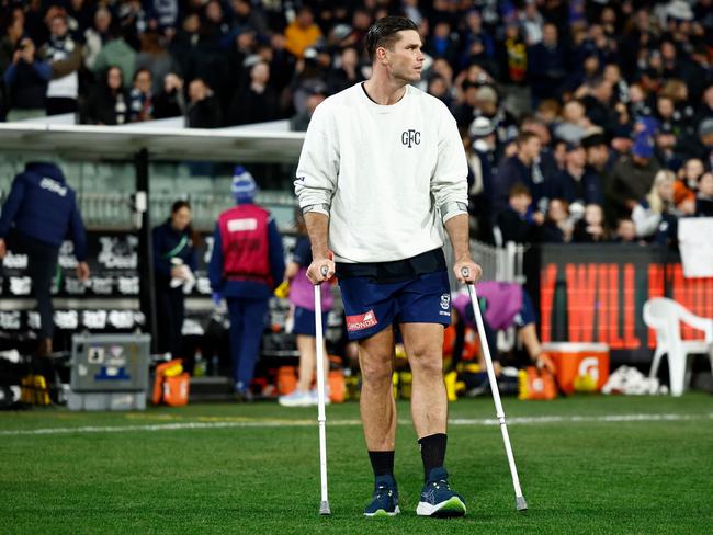 Hawkins will miss up to two months. Picture: Michael Willson/AFL Photos