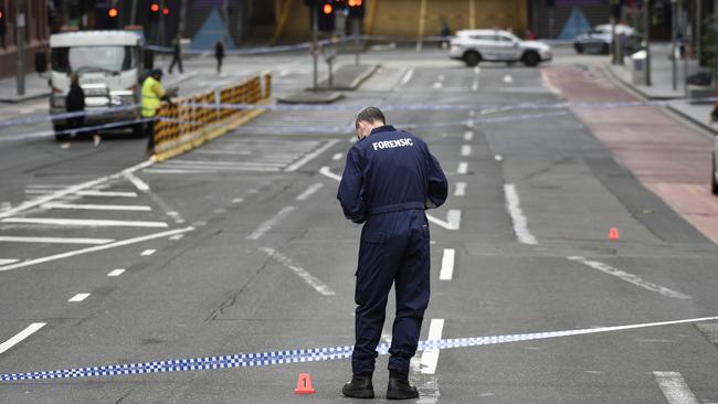 A police investigation is taking place following an overnight shooting at the Mens Gallery. Picture: NCA NewsWire / Andrew Henshaw