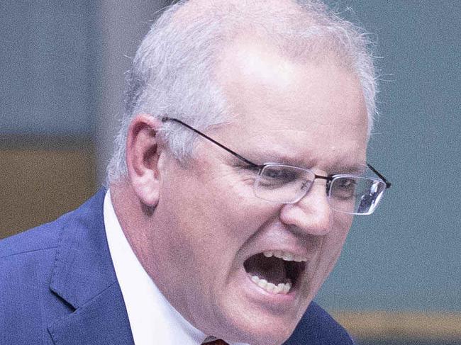 CANBERRA, AUSTRALIA-NCA NewsWire Photos OCTOBER 8 2020.Prime Minister Scott Morrison during Question Time in the House of Representatives in Parliament House in Canberra. Picture: NCA NewsWire / Gary Ramage