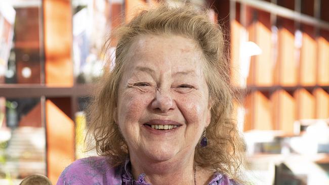 Kerry Greenwood at Footscray Library in 2018. Picture: Ellen Smith