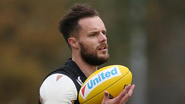 Collingwood training at Olympic Park. Nathan Brown Picture: Wayne Ludbey