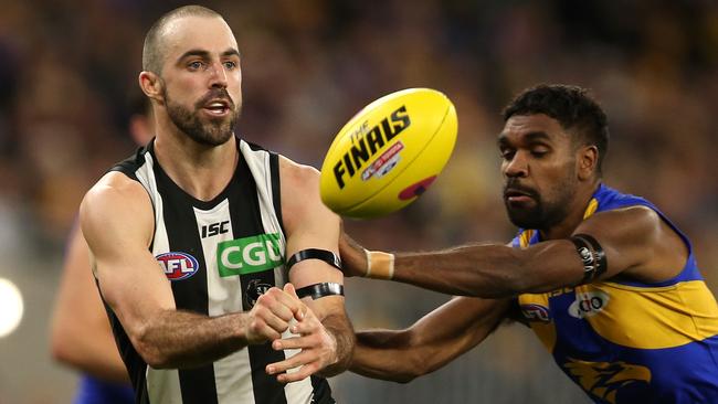 Steele Sidebottom was on fire early against the Eagles. Picture: Getty Images