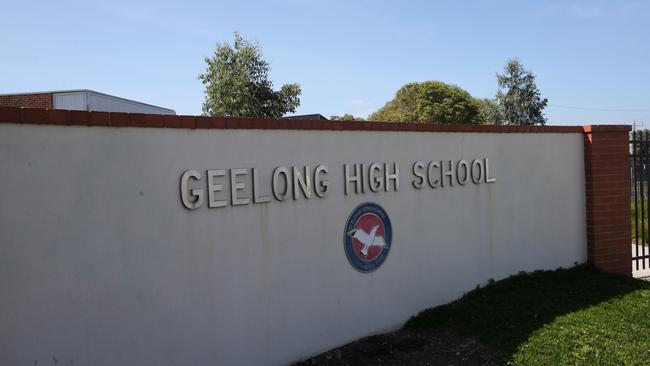 Geelong High School was sent into lockdown on Tuesday morning. Picture: Peter Ristevski