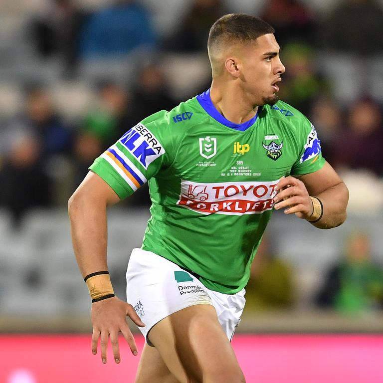 Trey Mooney of the Raiders. Picture: NRL Imagery