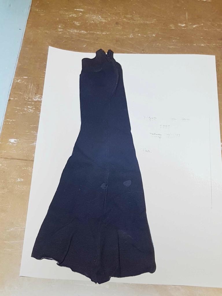 The makeshift balaclava ripped from the head of one of the men who killed Whyalla murder victim Peter Seaford. Picture: SAPOL