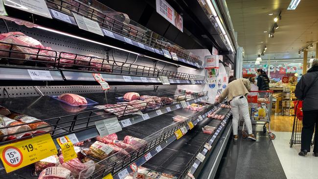 Meat supplies in supermarkets have been affected recently by Covid-19. Picture: Tony Gough