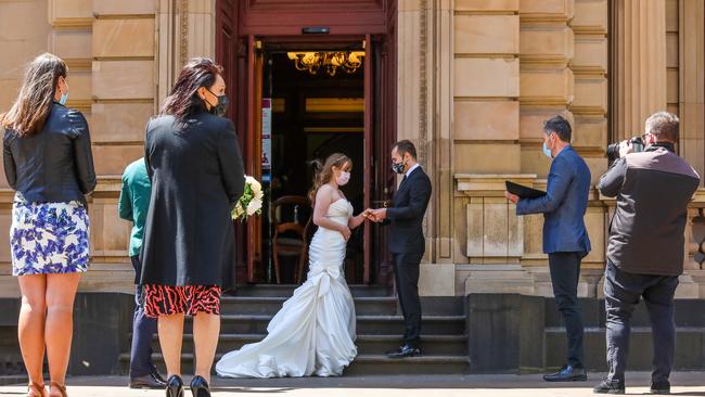 The number of guests allowed to attend outdoor weddings will increase. Picture: Getty