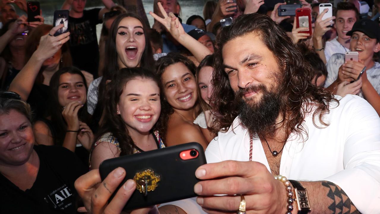 Aquaman movie - Gold Coast.Jason Momoa at the Australian premiere of Aquaman.Picture: NIGEL HALLETT